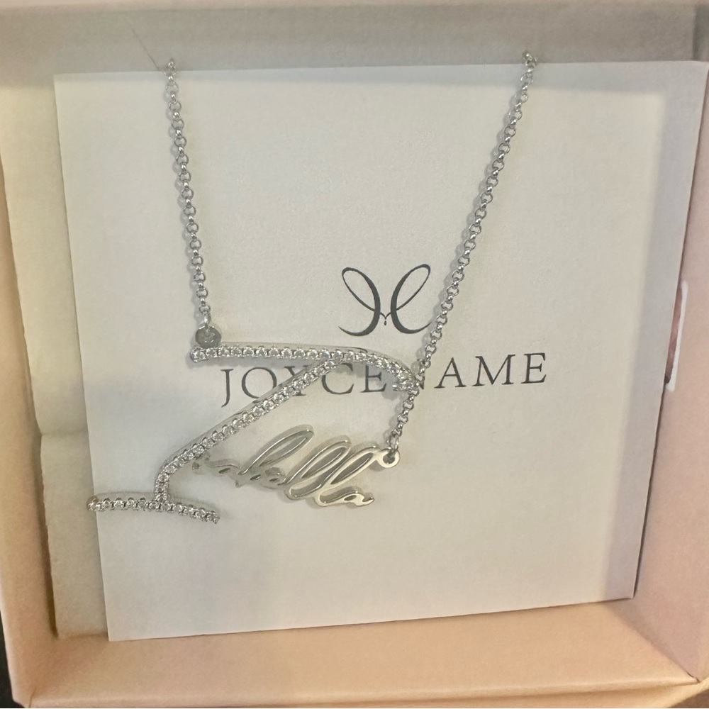 Silver necklace personalized ISABELLA